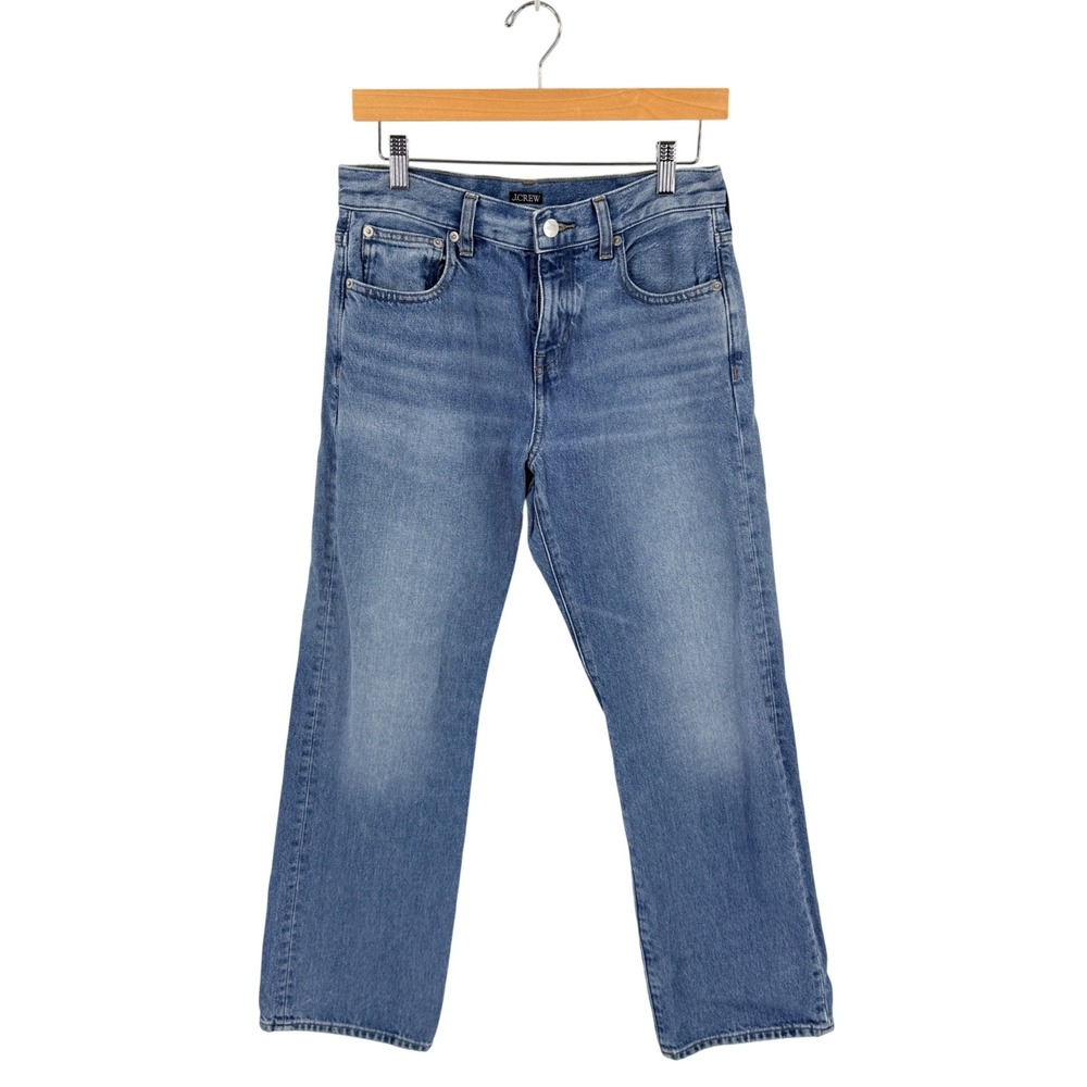 J.‎ Crew Slouchy Boy Jean Blue 25P High Rise Straight Leg Denim Classic Timeless